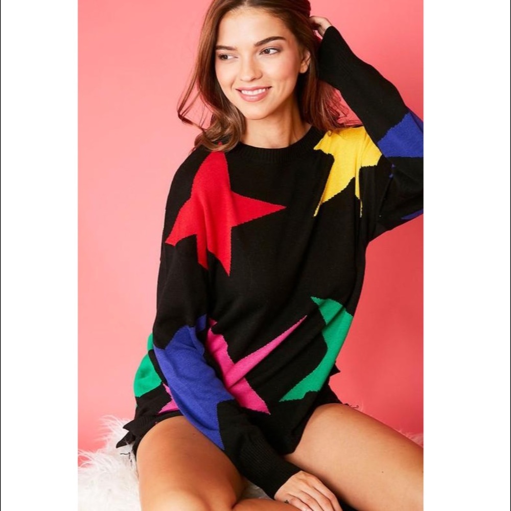 Star Print Sweater NWT ⭐️